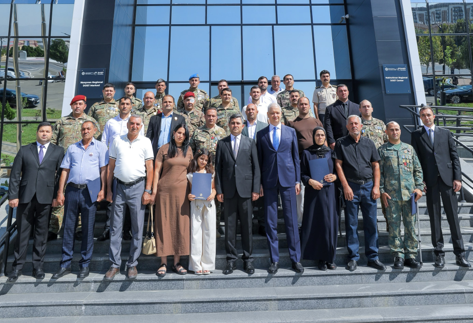 Naxçıvanda şəhid ailələri və müharibə ilə əlaqədar əlilliyi olan şəxslərə 68 mənzil təqdim edilib