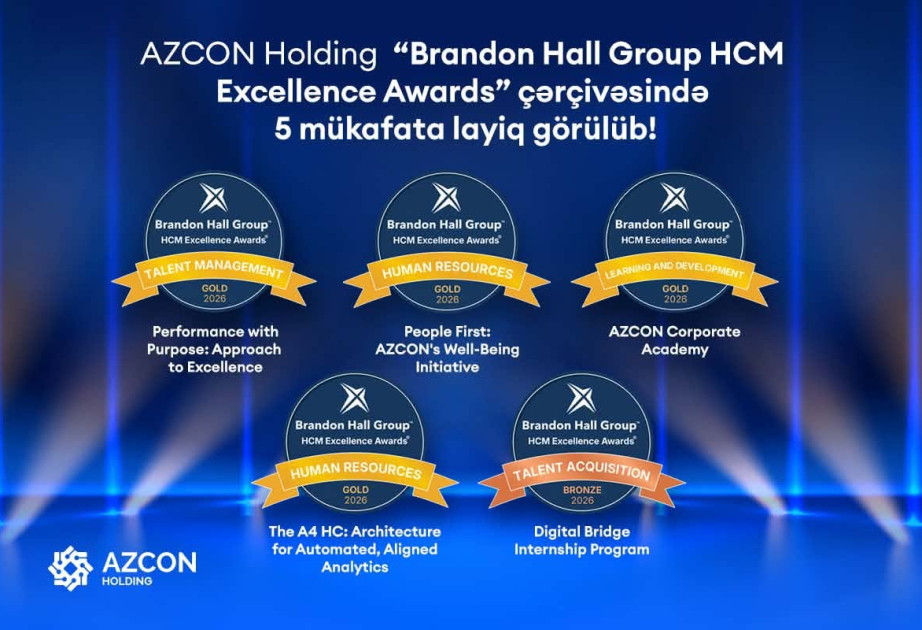 ® “AZCON Holding” insan kapitalının idarə olunması üzrə beynəlxalq mükafatlara layiq görülüb
