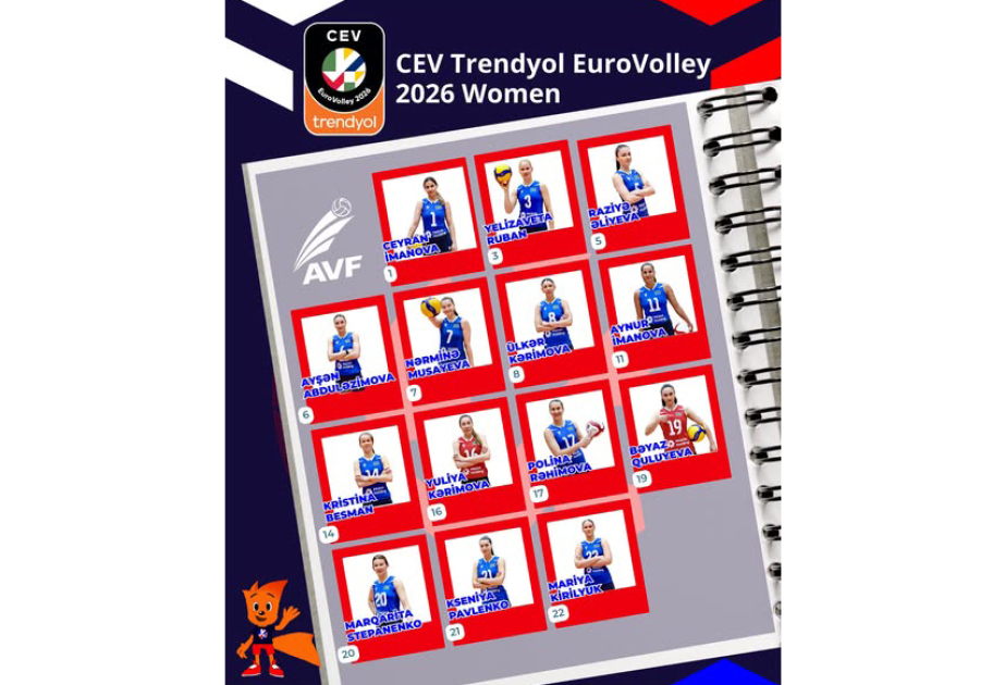 Azərbaycan voleybol milllisinin Avropa çempionatı üçün yekun heyəti açıqlanıb