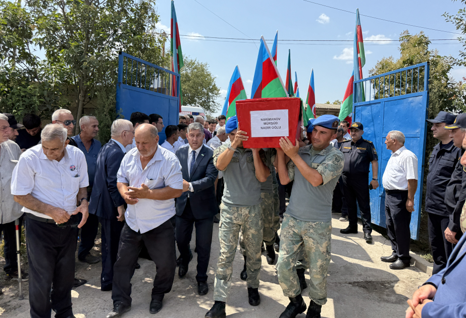 İmişlidə Birinci Qarabağ müharibəsinin itkin şəhidi Mürşüd Nərimanovla vida mərasimi keçirilib