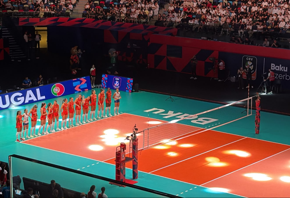 Voleybol üzrə Avropa çempionatı: Azərbaycan - Portuqaliya oyunu başlayıb