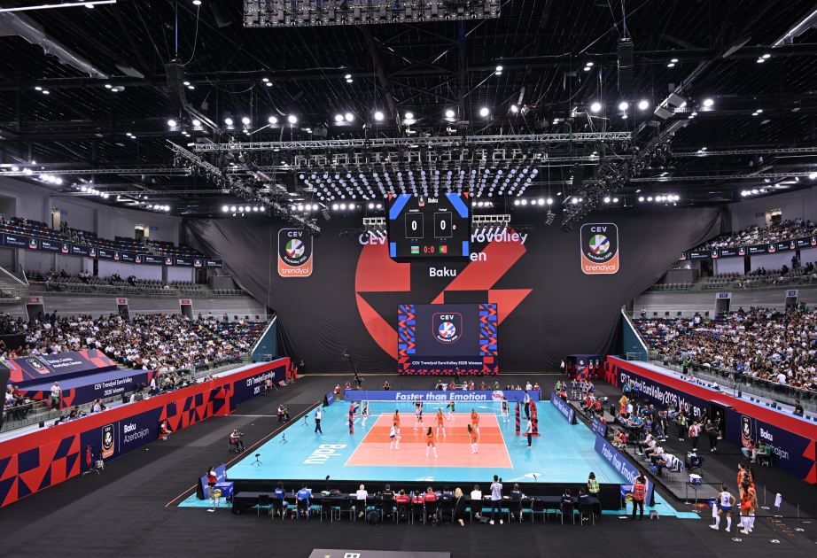 Voleybol üzrə Avropa çempionatı: Azərbaycan - Portuqaliya oyunu başlayıb