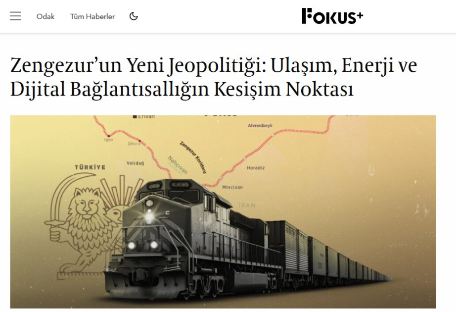 Ekspert: Zəngəzur dəhlizi Avrasiyanın nəqliyyat şəbəkələrində Azərbaycanın mövqeyini möhkəmləndirəcək