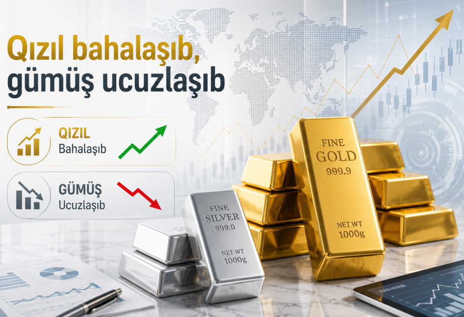 Qızıl bahalaşıb, gümüş ucuzlaşıb
