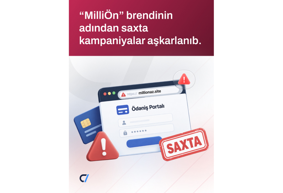“MilliÖn” adından istifadə edilməklə həyata keçirilən fişinq kampaniyası aşkarlanıb
