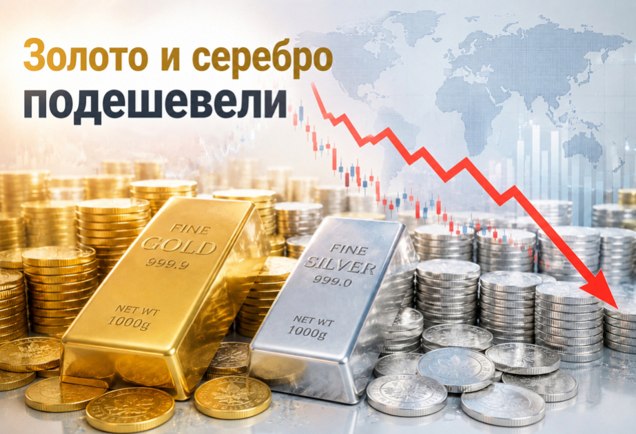 Цены на золото и серебро снизились