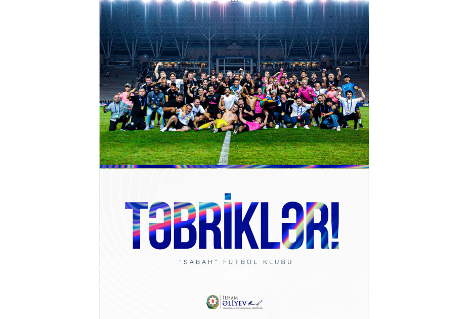 President Ilham Aliyev congratulated "Sabah" football club