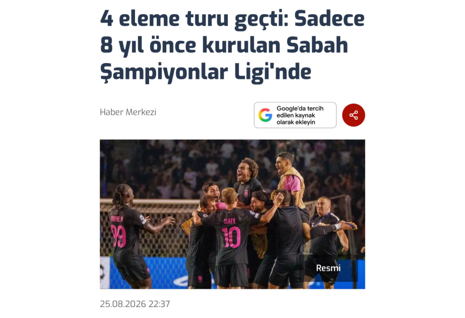 Dünya mətbuatı “Sabah”ın möhtəşəm geridönüşündən yazır: “Unudulmaz futbol dramı”