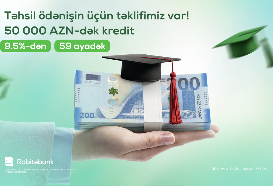 ® “Rabitəbank”dan təhsil işçilərinə 50 min manatadək nağd pul krediti