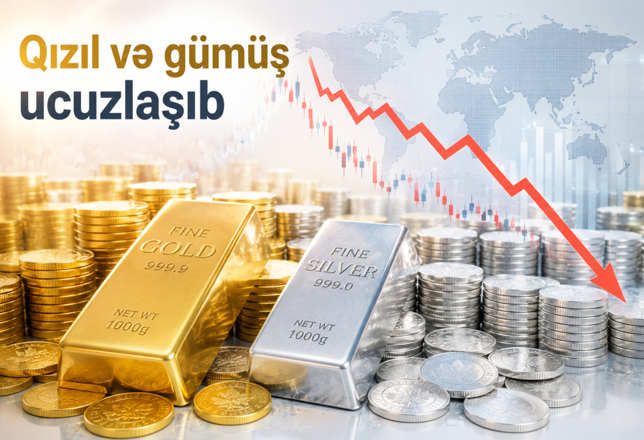 Qızıl və gümüşün qiyməti azalıb VİDEO