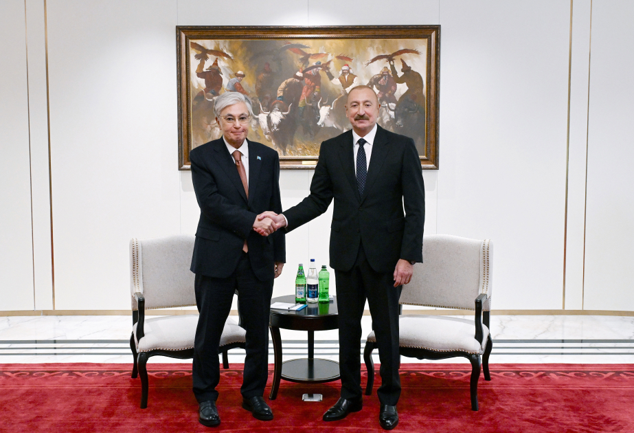 President of Azerbaijan Ilham Aliyev held meeting with President of Kazakhstan in Bishkek
