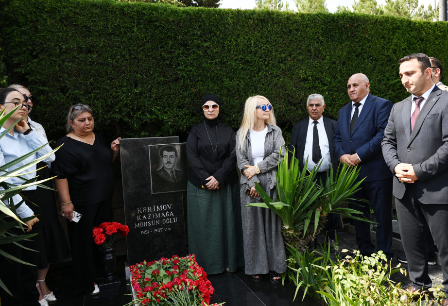 Milli Qəhrəman Kazımağa Kərimovun 75 illik yubileyi məzarı başında qeyd olunub VİDEO