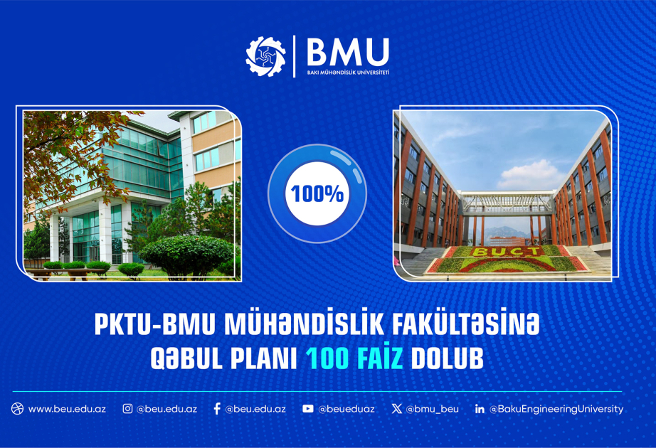 PKTU-BMU Mühəndislik fakültəsinə qəbul planı tam dolub