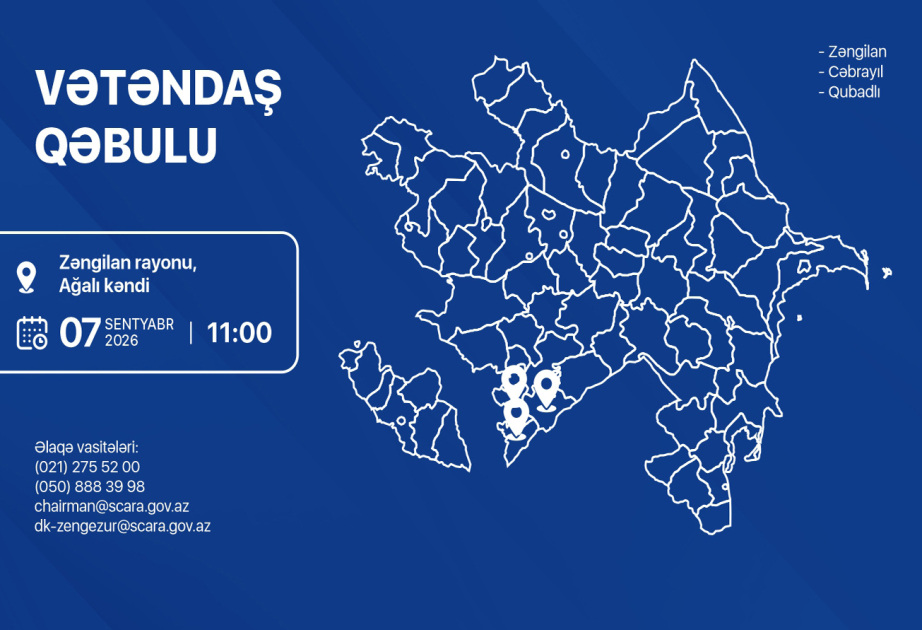 Komitə sədri Zəngilanda vətəndaşların müraciətlərini dinləyəcək
