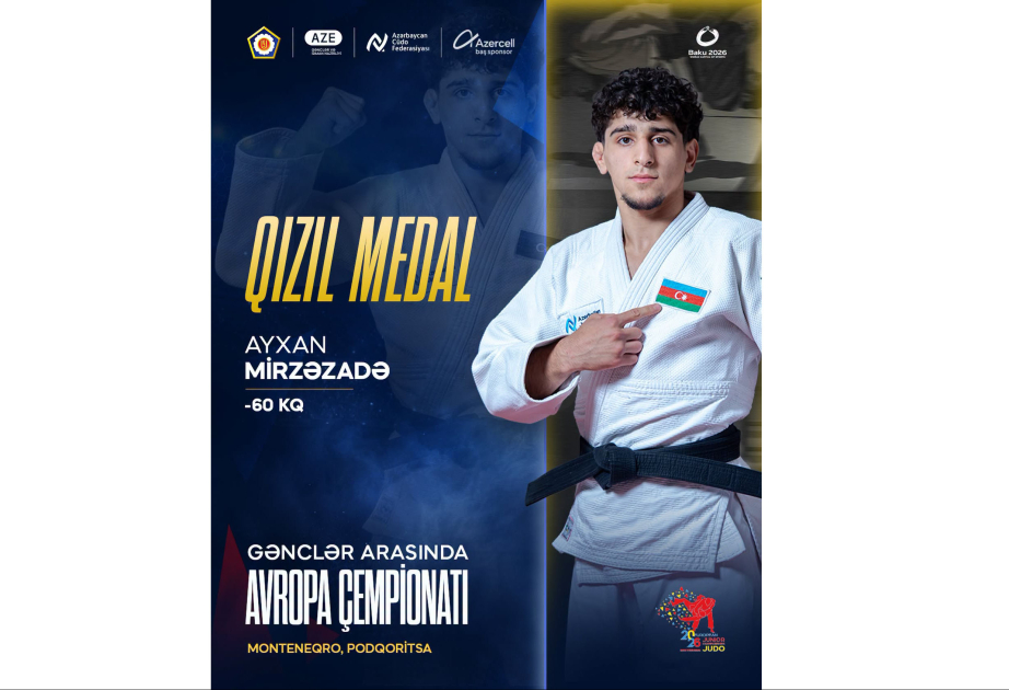 Azərbaycanın gənc cüdoçusu Avropa çempionu olub