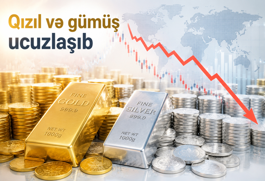 Qızıl və gümüş ucuzlaşıb VİDEO