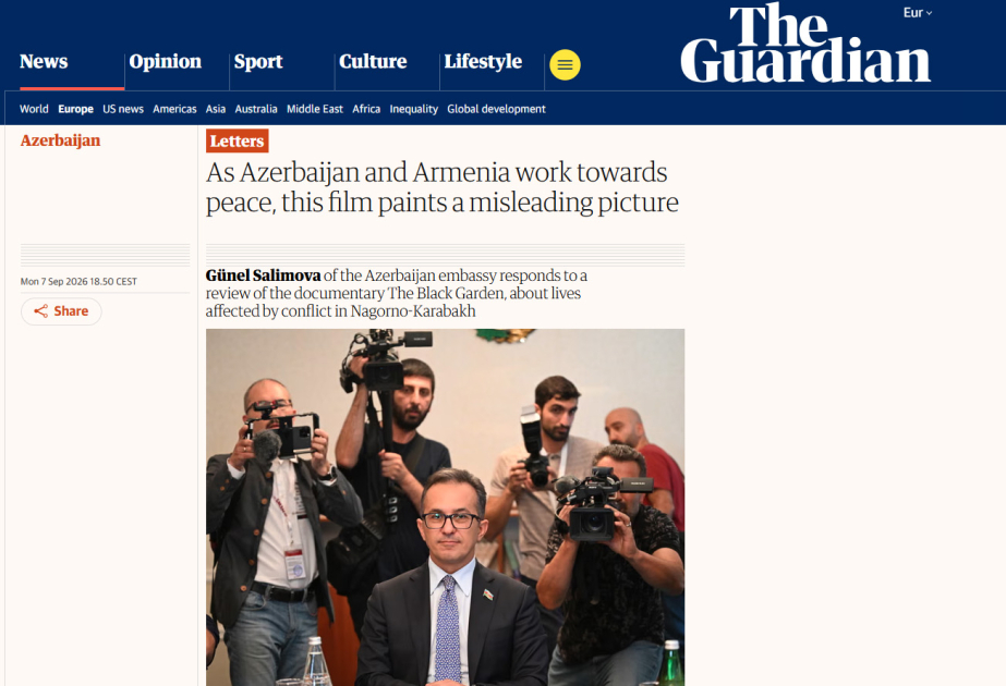 Azerbaijani Embassy in UK responds to The Guardian’s biased article