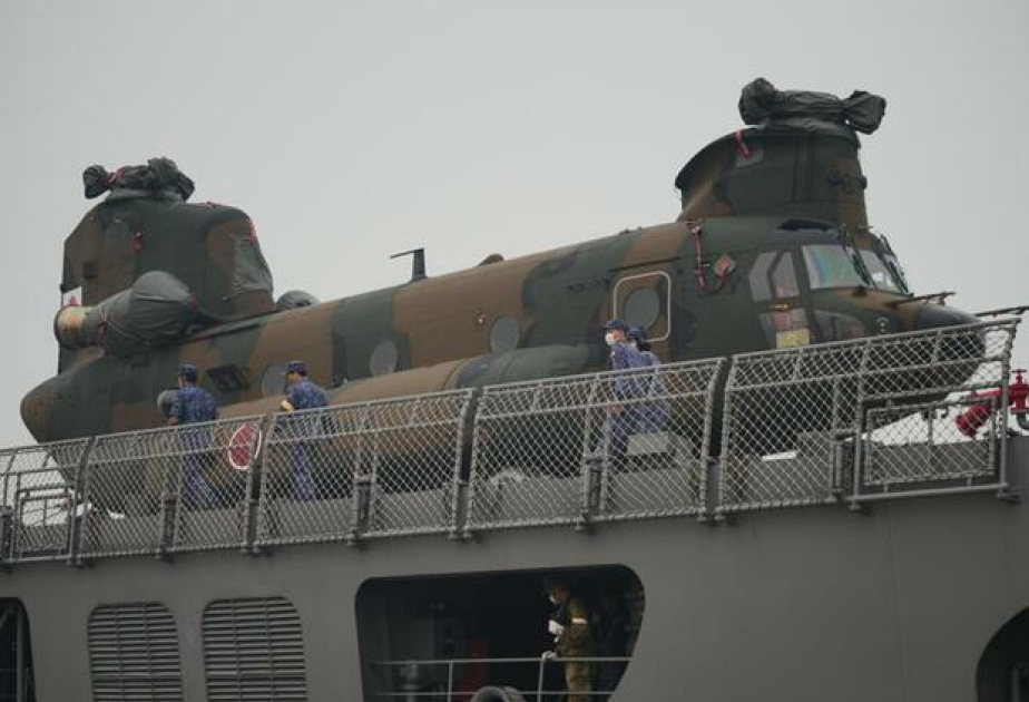 Japan defense force ship arrives in Indonesia for 1st firefighting overseas