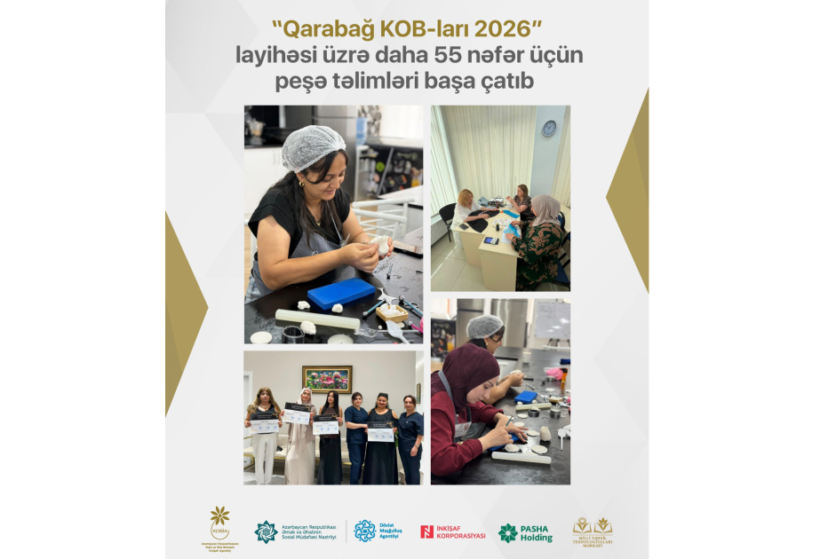 "Qarabağ KOB-ları 2026” layihəsi çərçivəsində növbəti peşə təlimləri başa çatıb