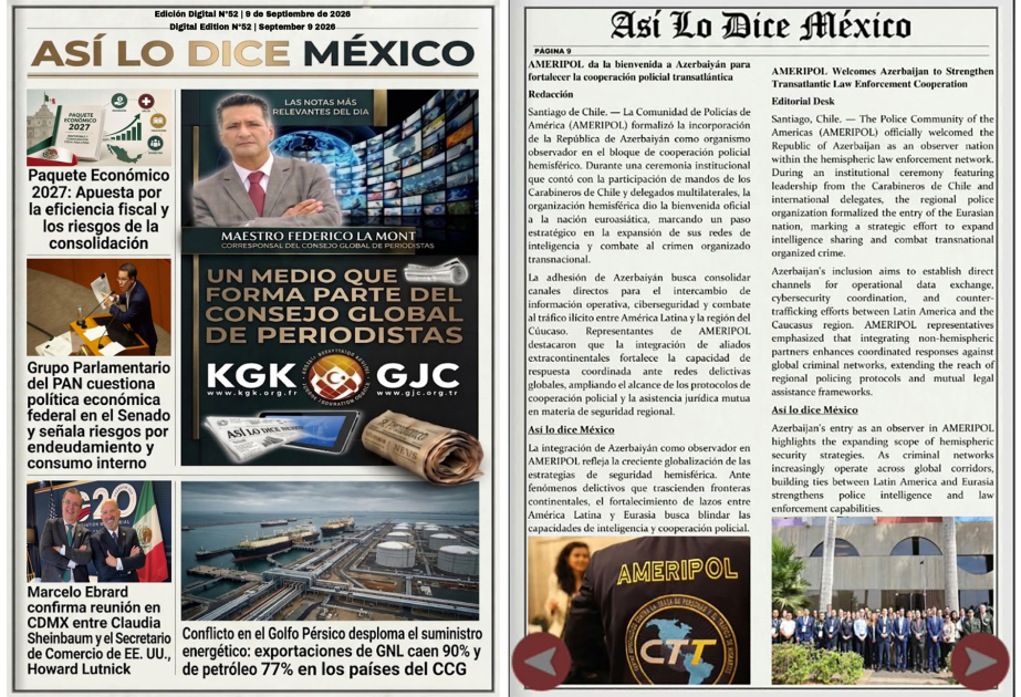 Mexican news portal: AMERIPOL lauds Azerbaijan’s strengthening of transatlantic police cooperation