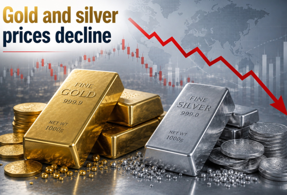 Gold and silver prices fall in global markets