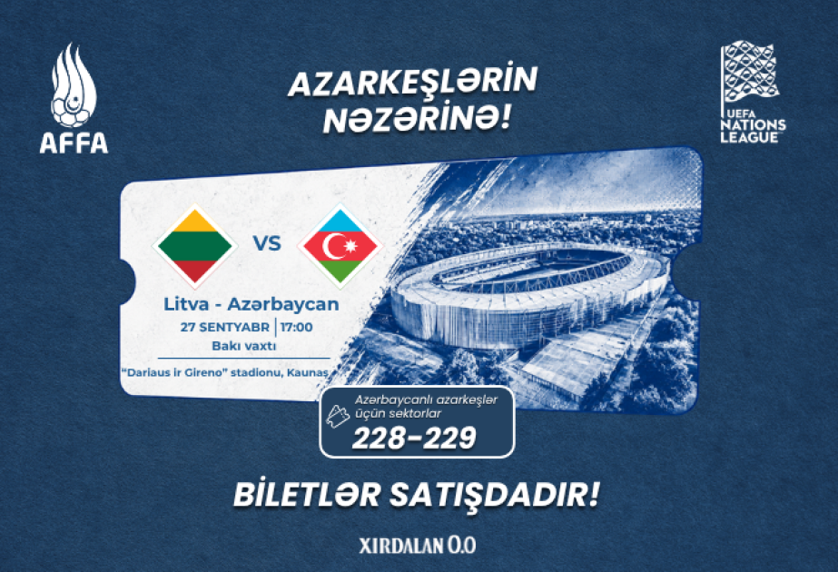 AFFA Litva – Azərbaycan oyunu ilə bağlı azarkeşlərə müraciət edib