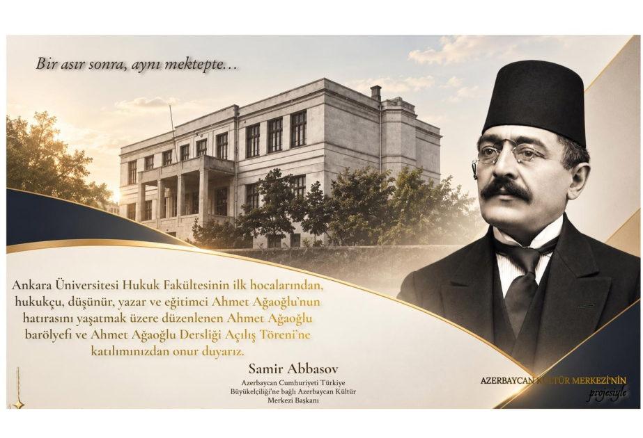 Ankarada Əhməd bəy Ağaoğlunun barelyefi qoyulacaq