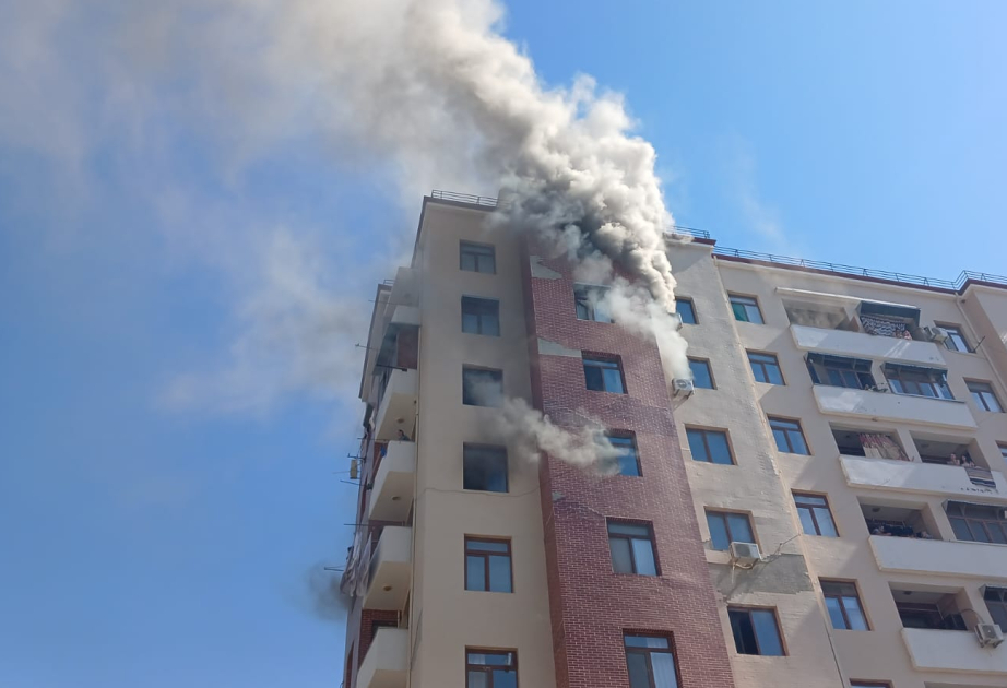 Mingəçevirdə yaşayış binasında baş verən yanğın söndürülüb