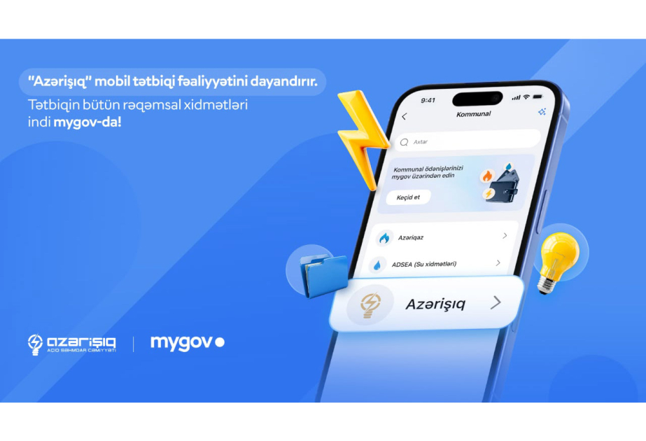 “Azərişıq” rəqəmsal xidmətlərini “mygov” a inteqrasiya edir