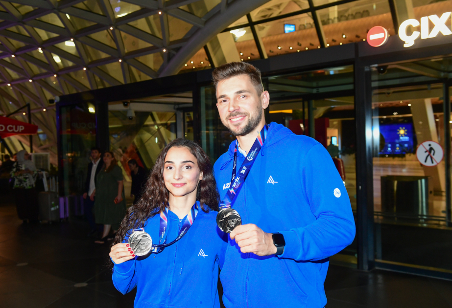 İspaniyada uğurlu nəticə qazanan Azərbaycan gimnastları Vətənə qayıdıblar
