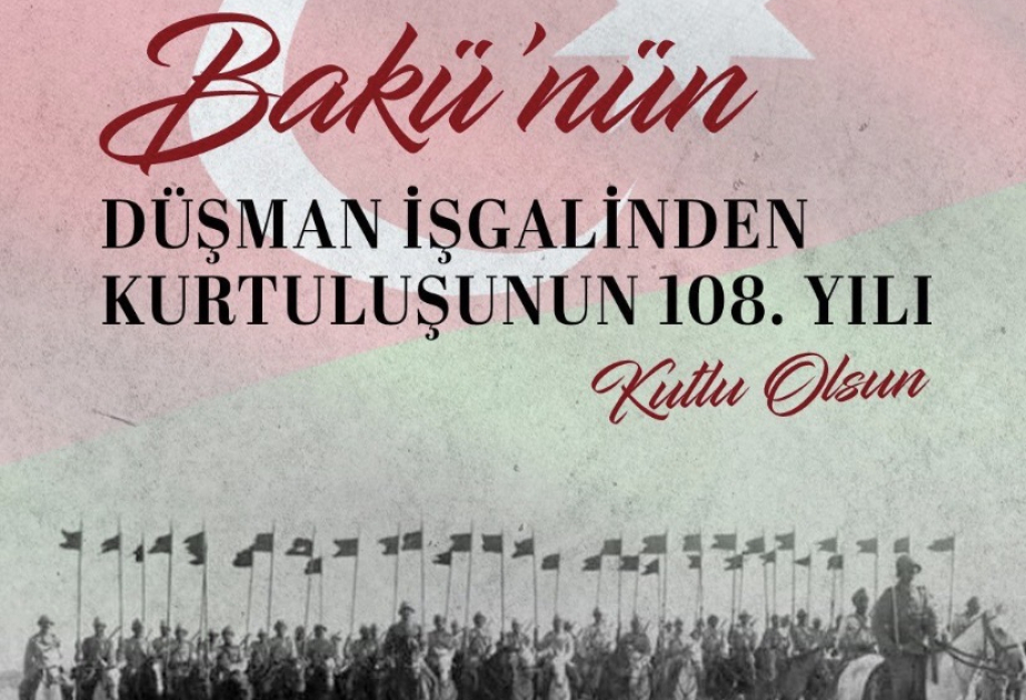 Turkish Foreign Ministry congratulates Azerbaijani people on 108th anniversary of Baku’s liberation from occupation