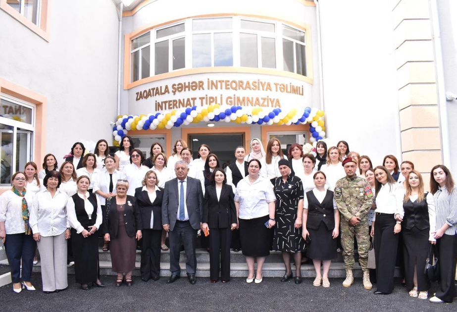 Zaqatalada əsaslı təmir edilmiş gimnaziyanın açılışı olub