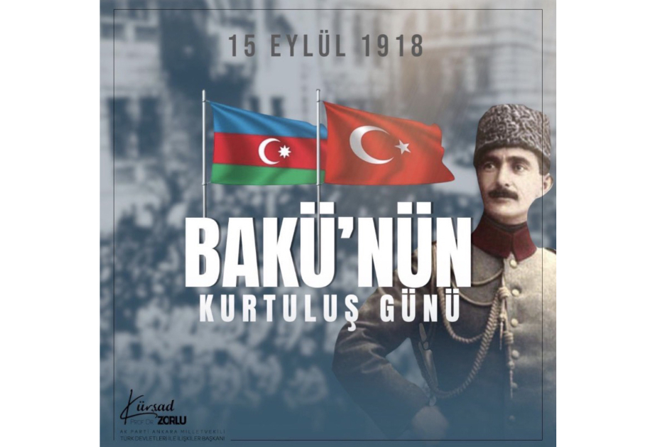 Kürşad Zorlu felicita al pueblo azerbaiyano por el Día de Liberación de Bakú