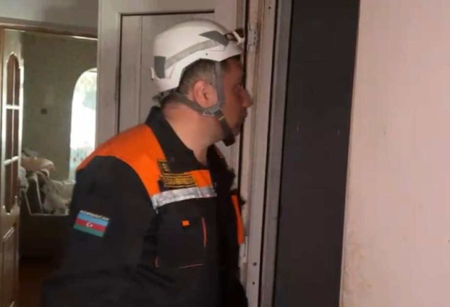 Badamdarda yaşayış binasında partlayış olub, 1 nəfər xəsarət alıb