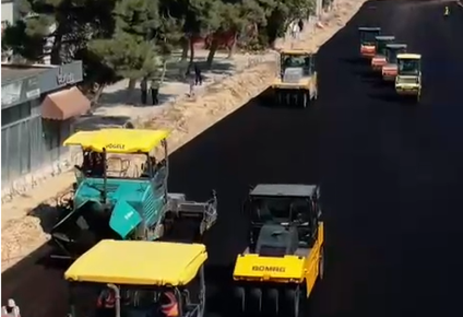 “Ulduz” metro stansiyasının qarşısındakı yolda asfaltlanma işlərinin ilk mərhələsi yekunlaşıb