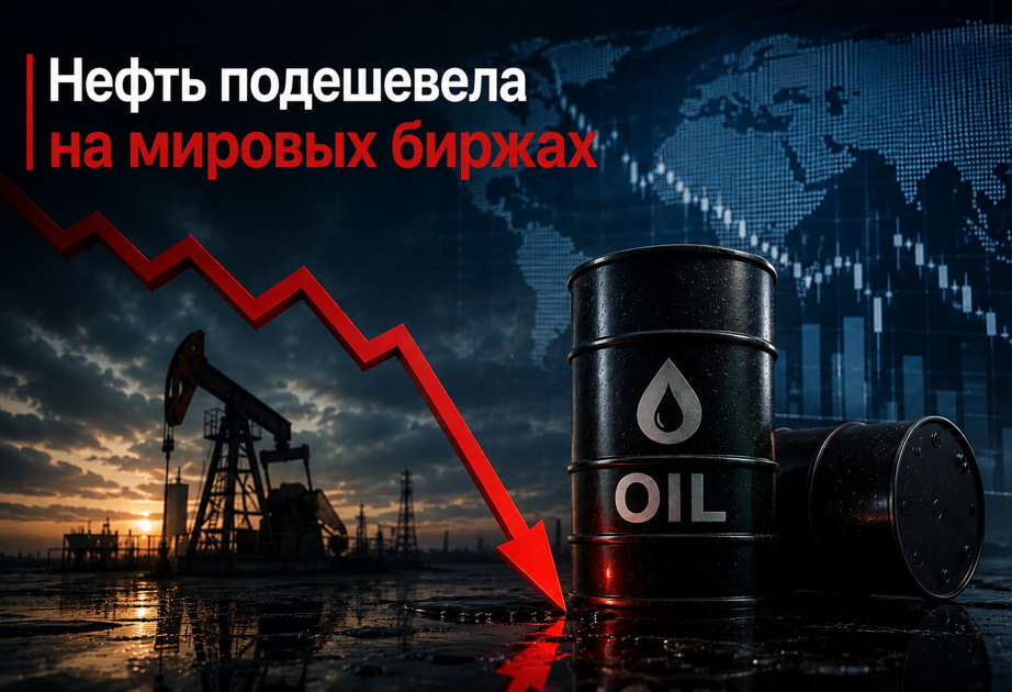 На мировых биржах цены на нефть снизились