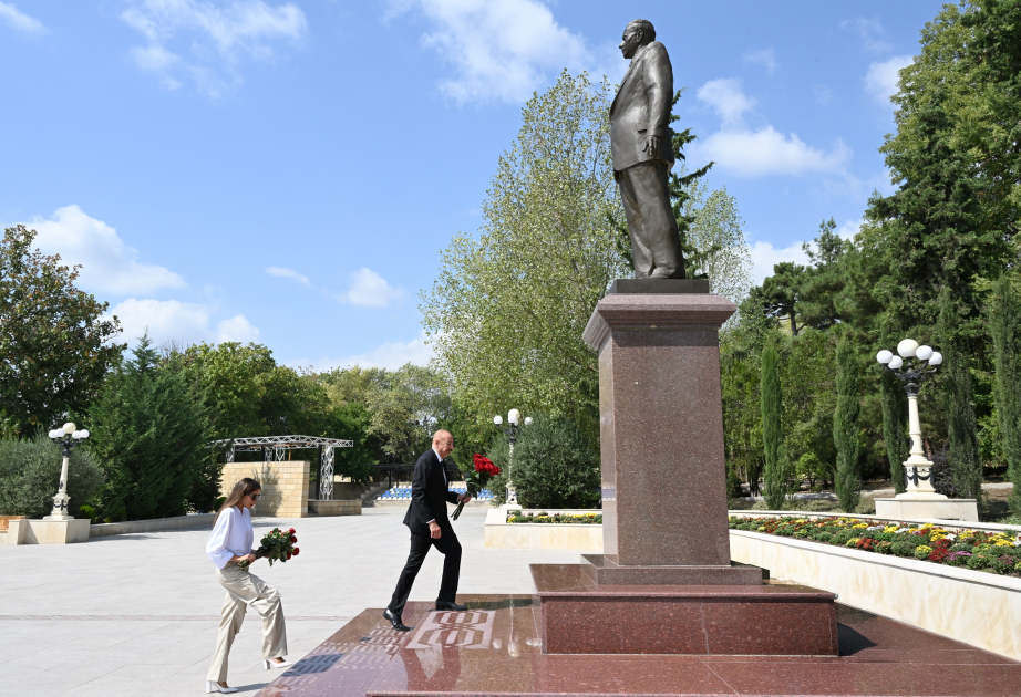 President Ilham Aliyev and First Lady Mehriban Aliyeva arrived in Shamakhi district