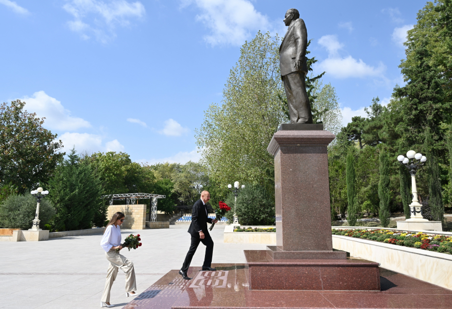 Präsident Ilham Aliyev und First Lady Mehriban Aliyeva besuchen Schamachi VIDEO