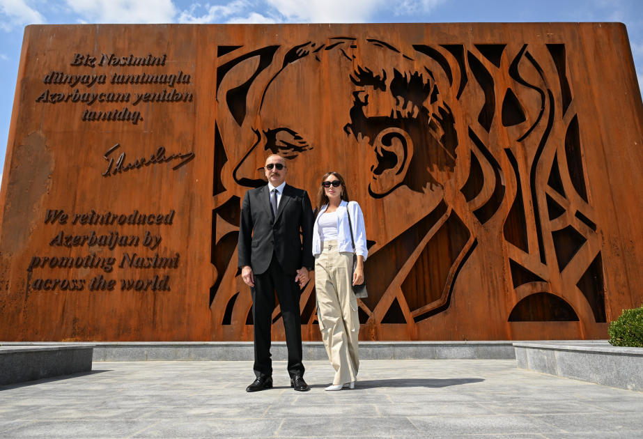 Präsident Ilham Aliyev besichtigt Komplex „Nasimi-Gärten“ in Schamachi