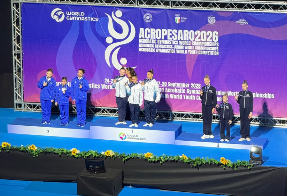 Azərbaycanın yeniyetmə akrobatları Dünya yarışında 2 medal qazanıblar