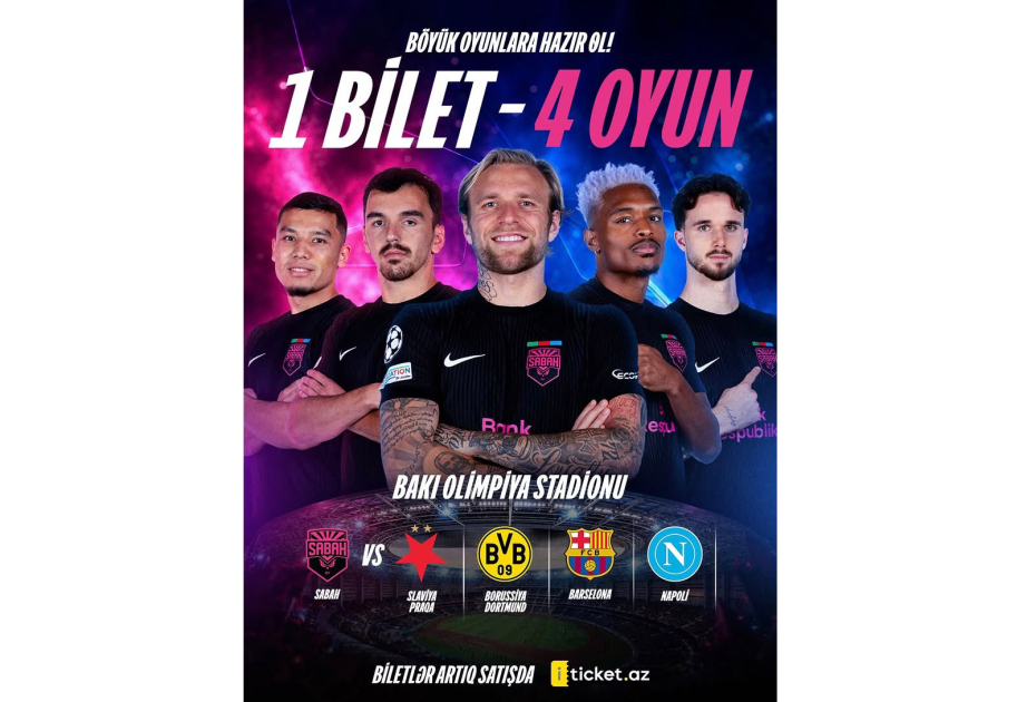 “Sabah”ın UEFA Çempionlar Liqasındakı ev oyunları üçün vahid biletlər satışa çıxarılıb