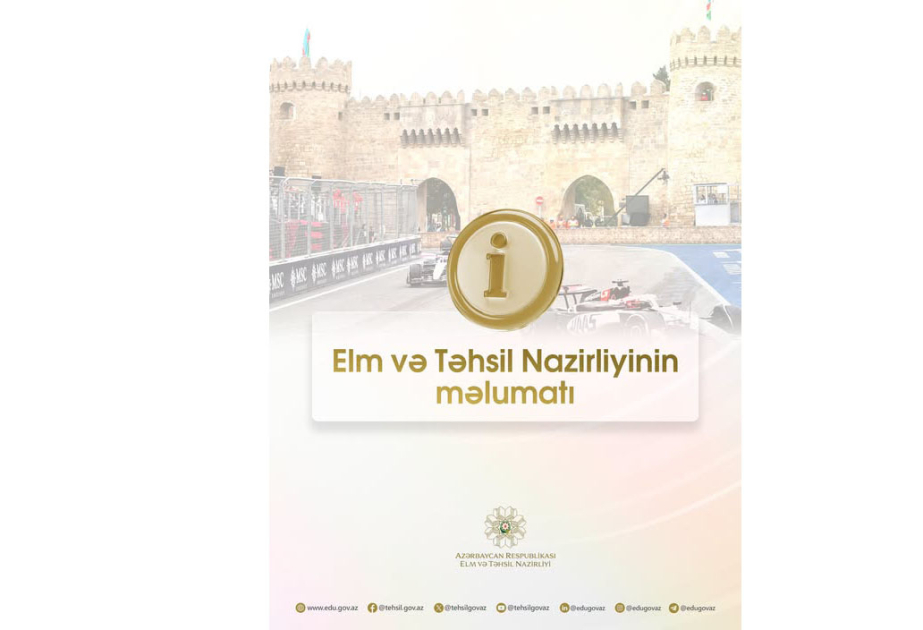 Formula 1 Azərbaycan Qran-Prisi ilə əlaqədar 7 məktəbdə tədris distant olacaq