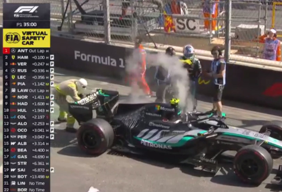 Formula 1: “Mercedes” pilotunun idarə etdiyi boliddə problem aşkarlanıb