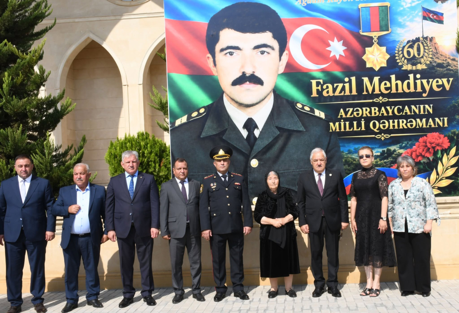 Ağdamda Milli Qəhrəman Fazil Mehdiyevin xatirəsi anılıb