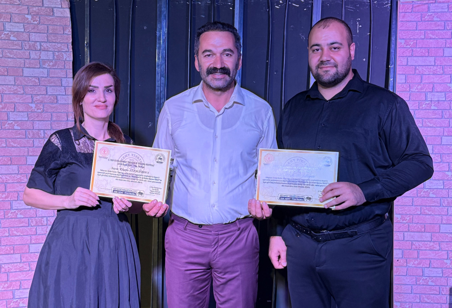 Naxçıvan Dövlət Kukla Teatrının aktyorları beynəlxalq festivalda mükafata layiq görülüblər