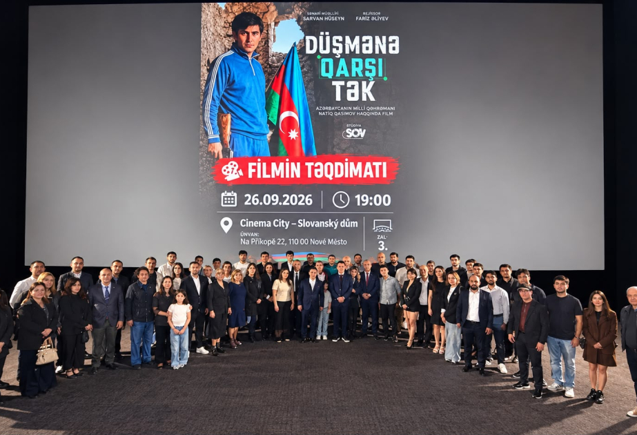 Praqada Milli Qəhrəman Natiq Qasımova həsr olunmuş “Düşmənə qarşı tək” filmi təqdim edilib