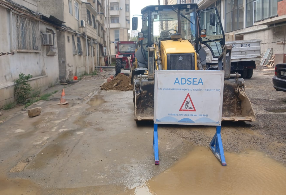 Yasamalda içməli su xəttində qəza baş verib