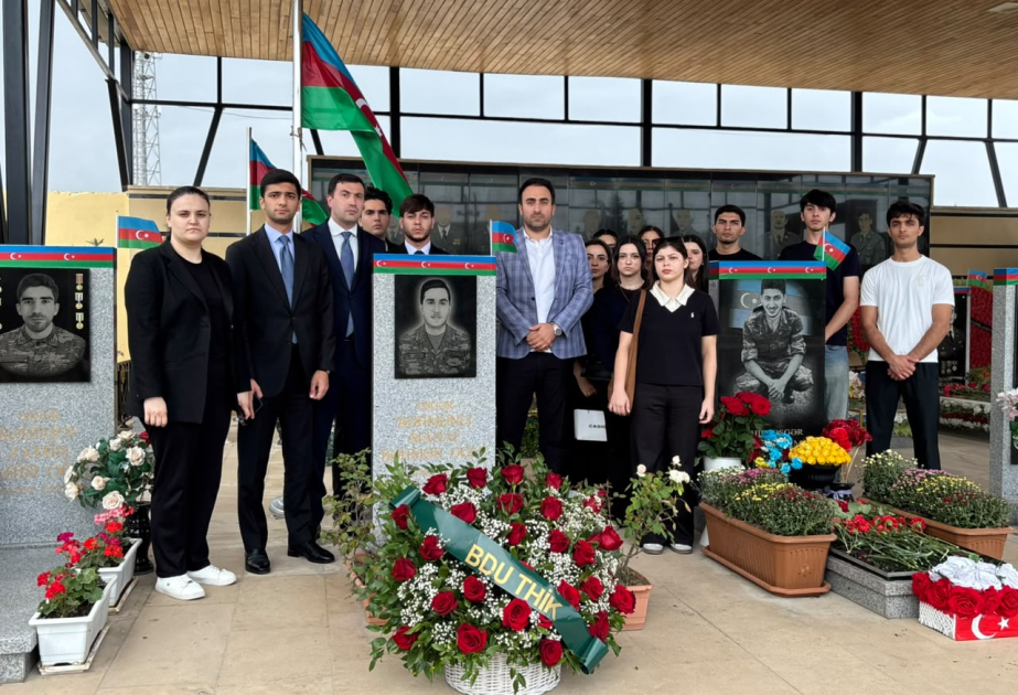 BDU-nun şəhid məzunu Manaf Bəhmənlinin məzarı ziyarət olunub