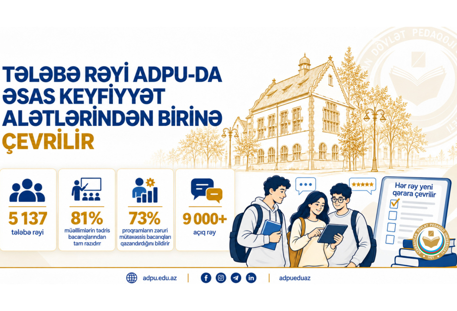 Tələbə rəyi ADPU-da əsas keyfiyyət alətlərindən birinə çevrilir