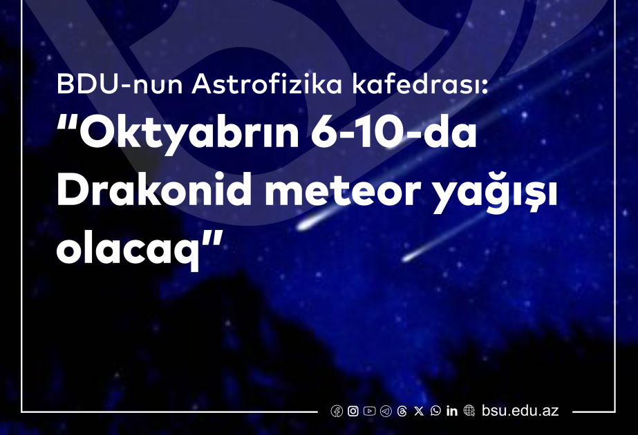 Oktyabrın 6-10-da Drakonid meteor yağışı müşahidə ediləcək